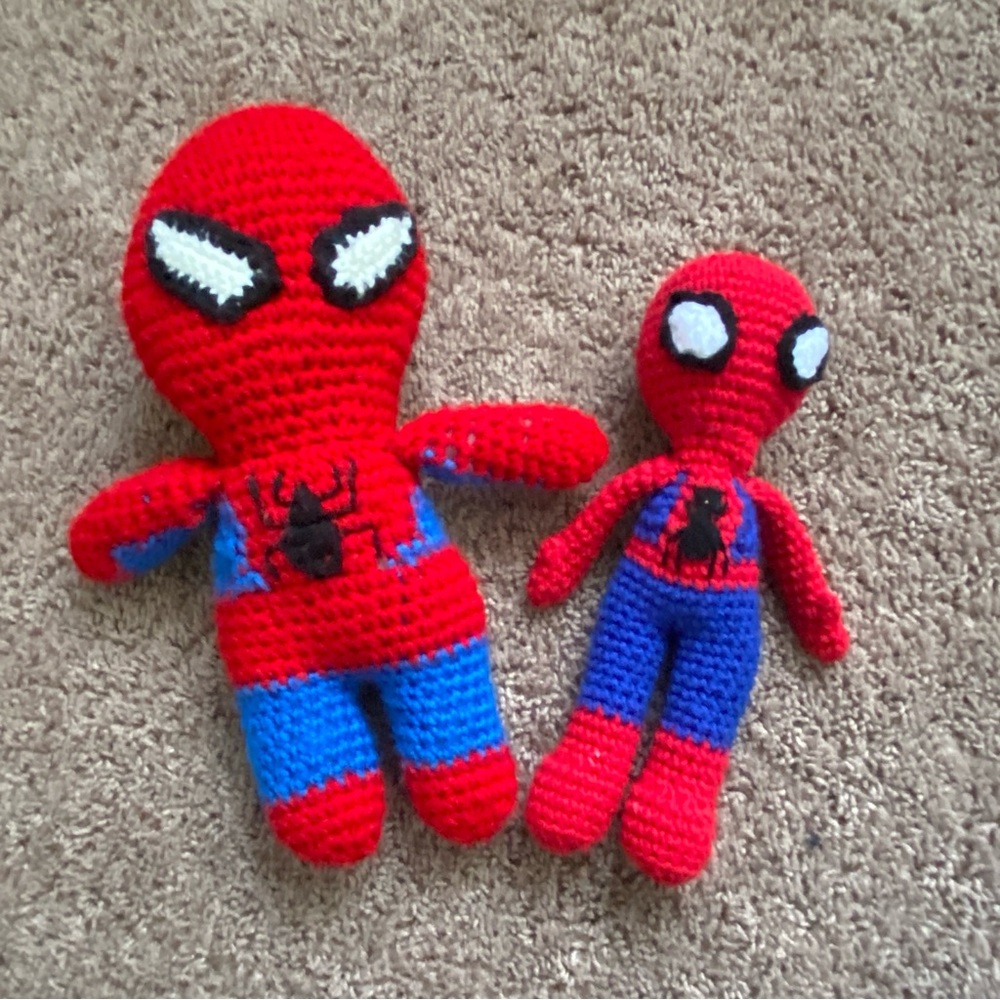Set of Handmade Crochet Spider-Man Plushies